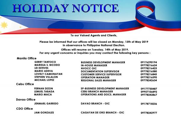 notice election 2019